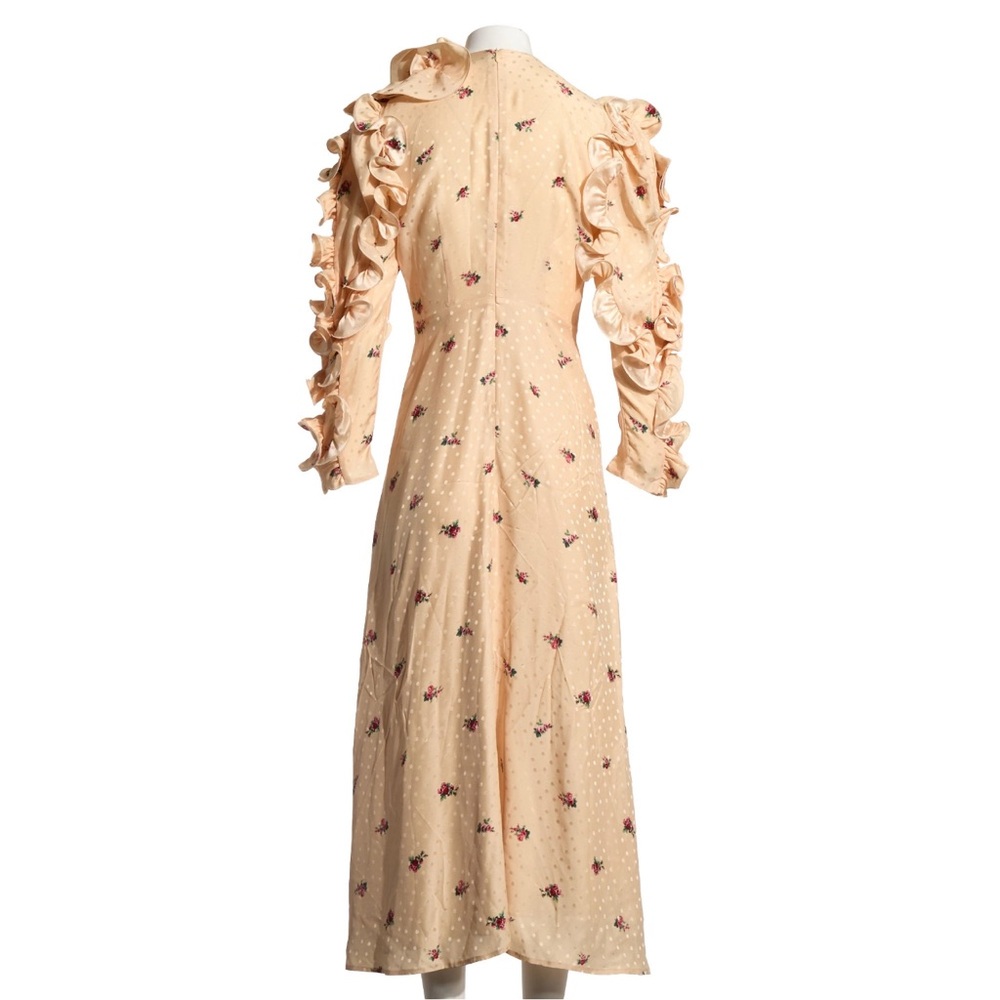 Magda Butrym Peach Floral Long Sleeve Dress - Picture 2 of 4